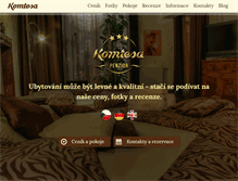 Tablet Screenshot of penzionkomtesa.cz
